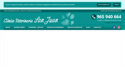 Desktop Screenshot of clinicaveterinariasanjuan.com